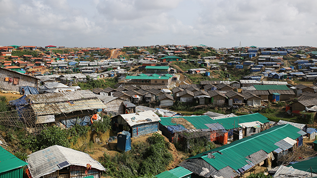 More than 700,000 Rohingya Muslims have fled to the border with neighboring Bangladesh.