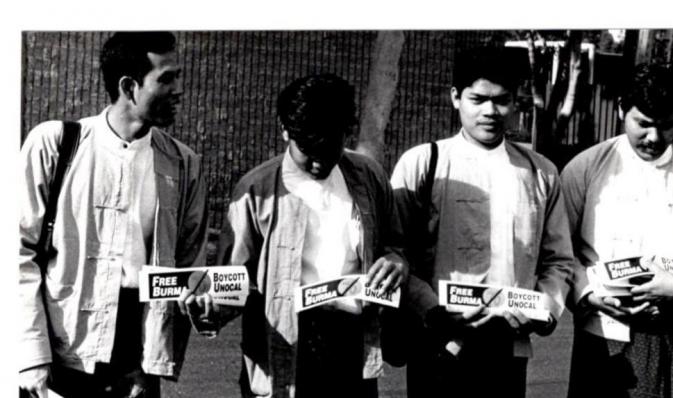 Unocal protest in LA 1997