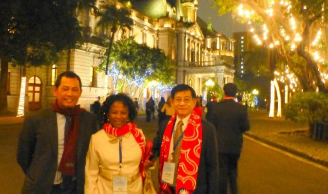 Colonel james lun dou and ANC Whip at Taiwan Presidential House 