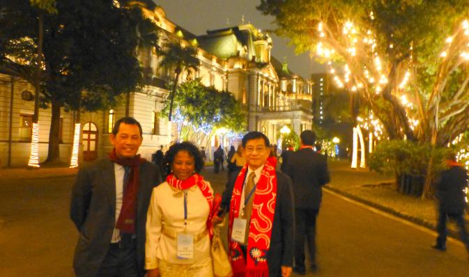 With Nthabiseng Khunou and Uncle James at Taipei House for MOFA dinner
