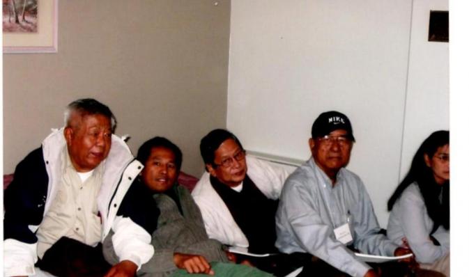 With the famed Burmese poets 2004