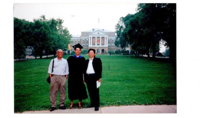Zarni after the commencement at U of Wisconsin at Madison 15 May 1999