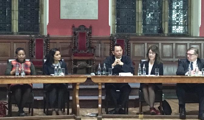 Zarni speaking at the Genocide Panel at the Oxford Union